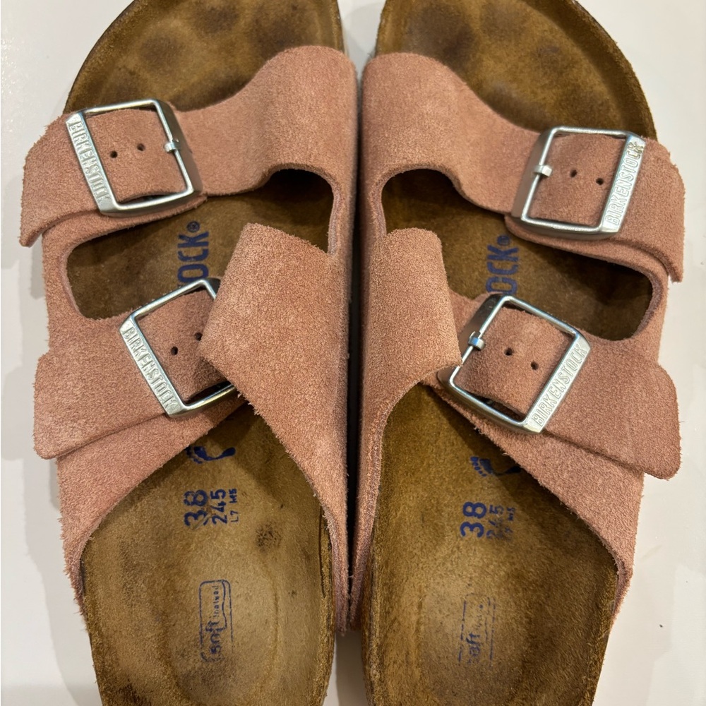 Birkenstock Pink Suede Sandals